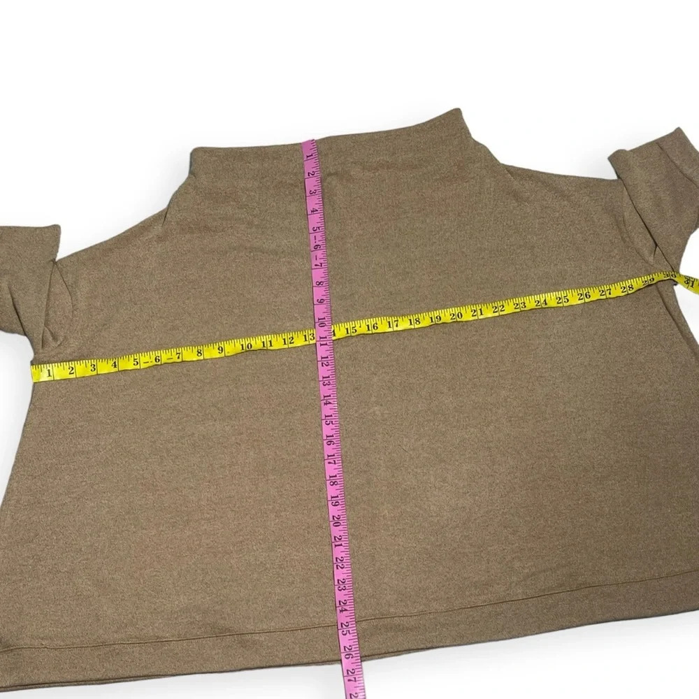 Umgee camel tan slouchy oversized knit pull over size M - Picture 4 of 6